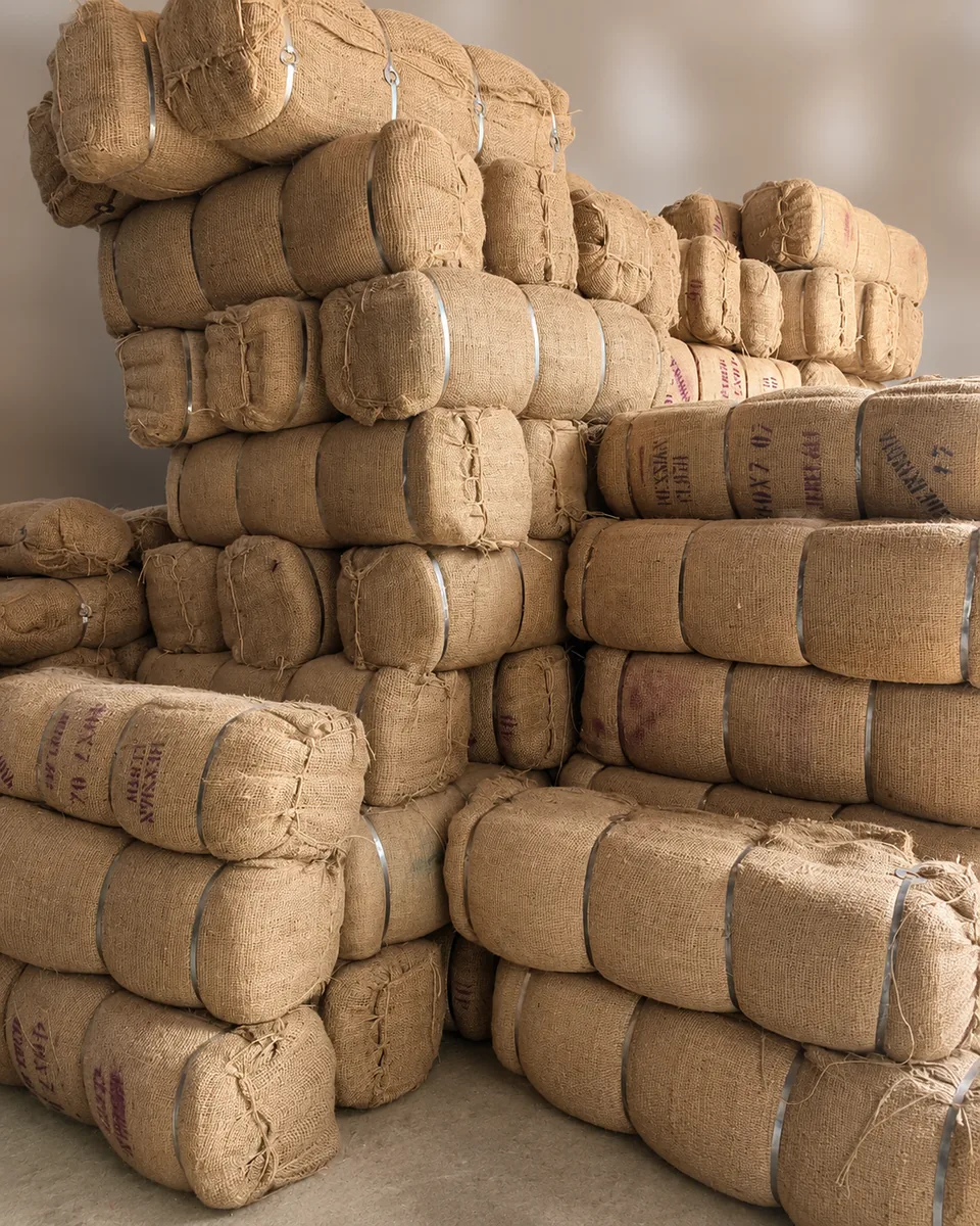 Hessian cloth bales